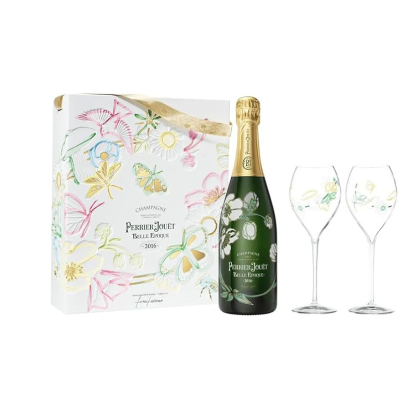 Coffret 2 flûtes Champagne Perrier Jouët Belle Époque 2016