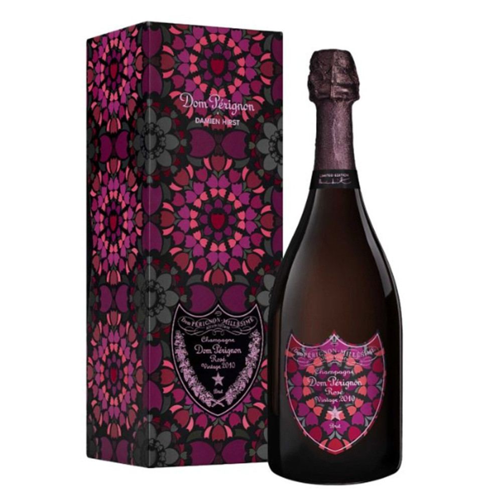 Coffret Champagne Dom Pérignon édition Damien Hirst Rosé Vintage 2010