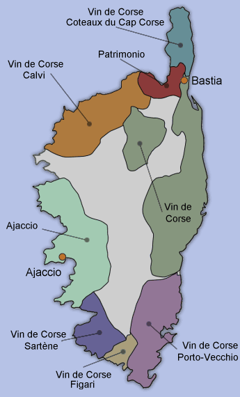 carte des vins corses